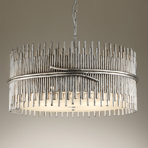 SILVER SCULPTURE CEILING LAMP